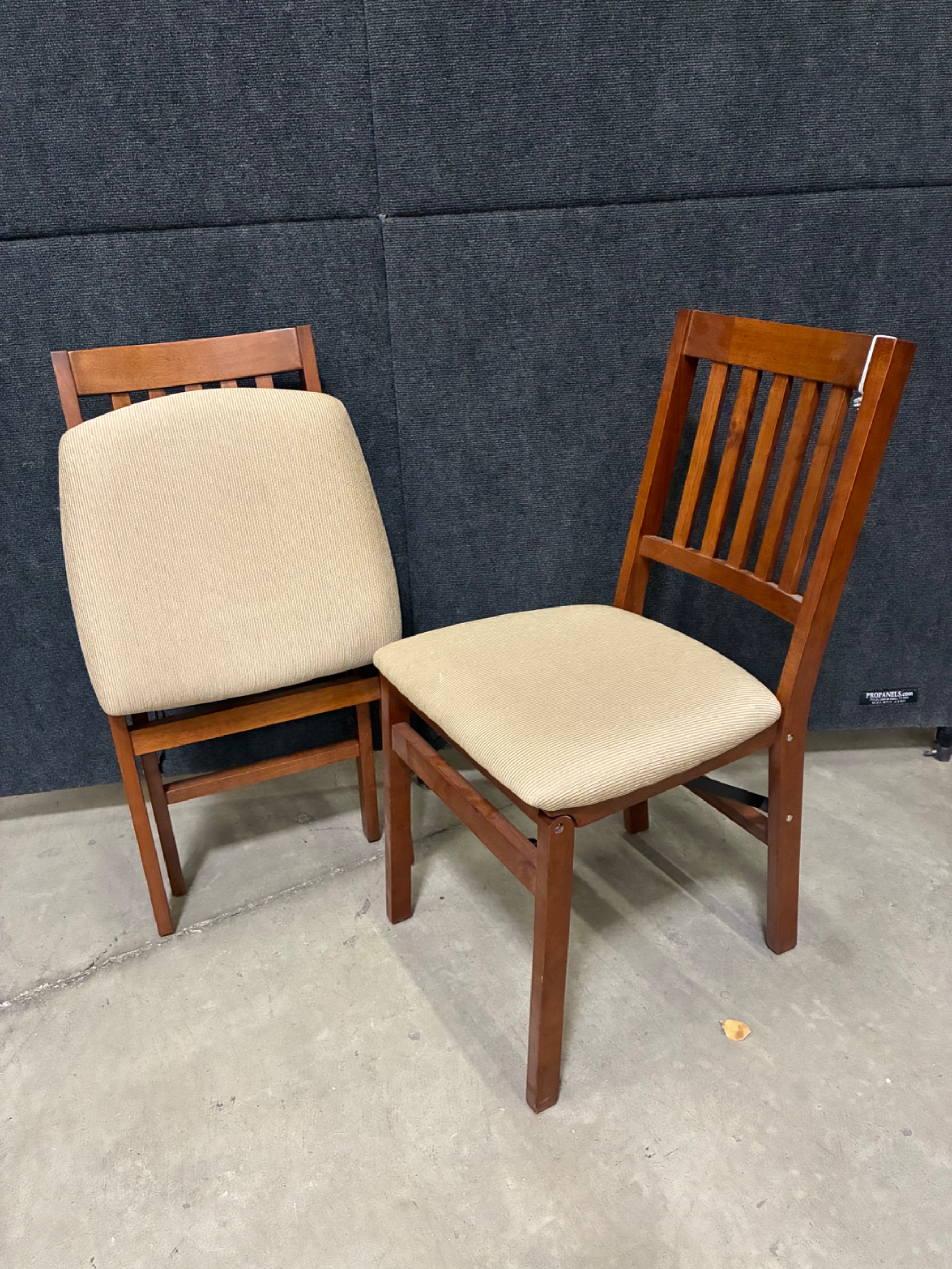 Pair of Stakmore Mission Back Folding Dining Chairs | Anchor Point